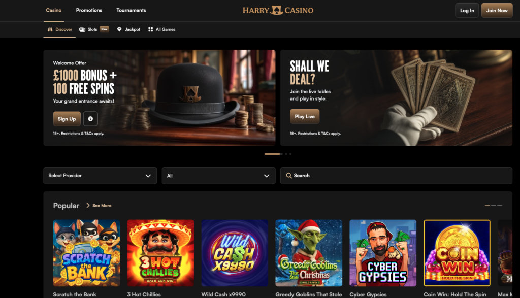 harry casino homepage